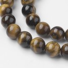 Tigerøye gull perler 8-8,5 mm thumbnail