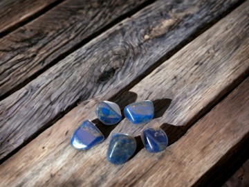 Lapis Lazuli tromlet stein ca 15 mm