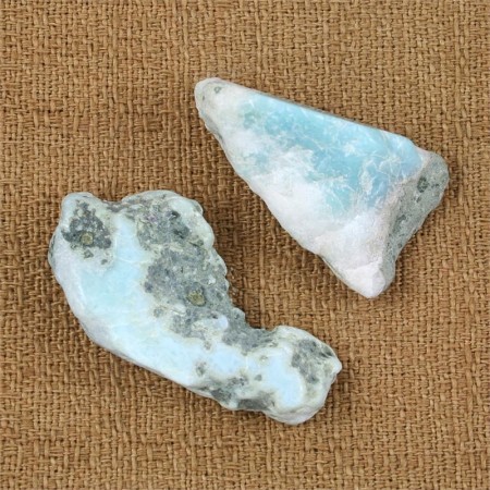 Larimar tromlet sten 10-15 mm, 1-3 gram, B-kvalitet