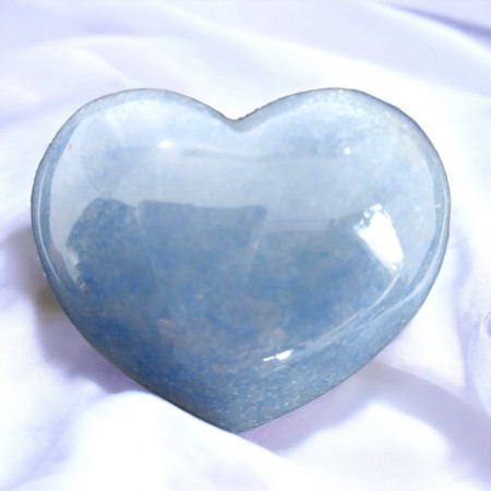 Blå aventurin hjerte 45 mm