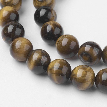 Tigerøye gull perler 8-8,5 mm