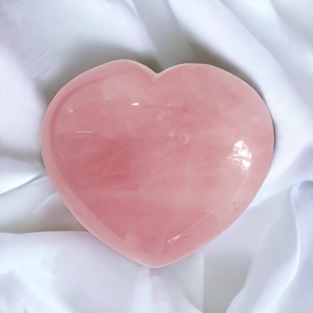 Rosenkvarts hjerte 45 mm