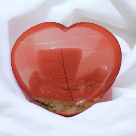Rød Jaspis hjerte 45 mm